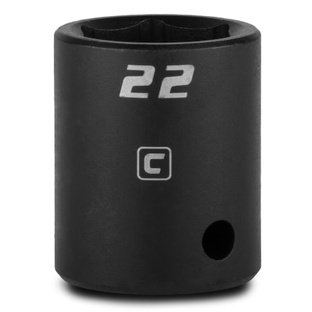 1/2 In Drive 22 Mm 6-Point Metric Shallow Impact Socket